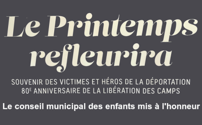Après la cérémonie de la Journée nationale du souvenir des victimes et des héros de la déportation, les membres du conseil municipal des enfants de Châlons-en-Champagne à l'honneur